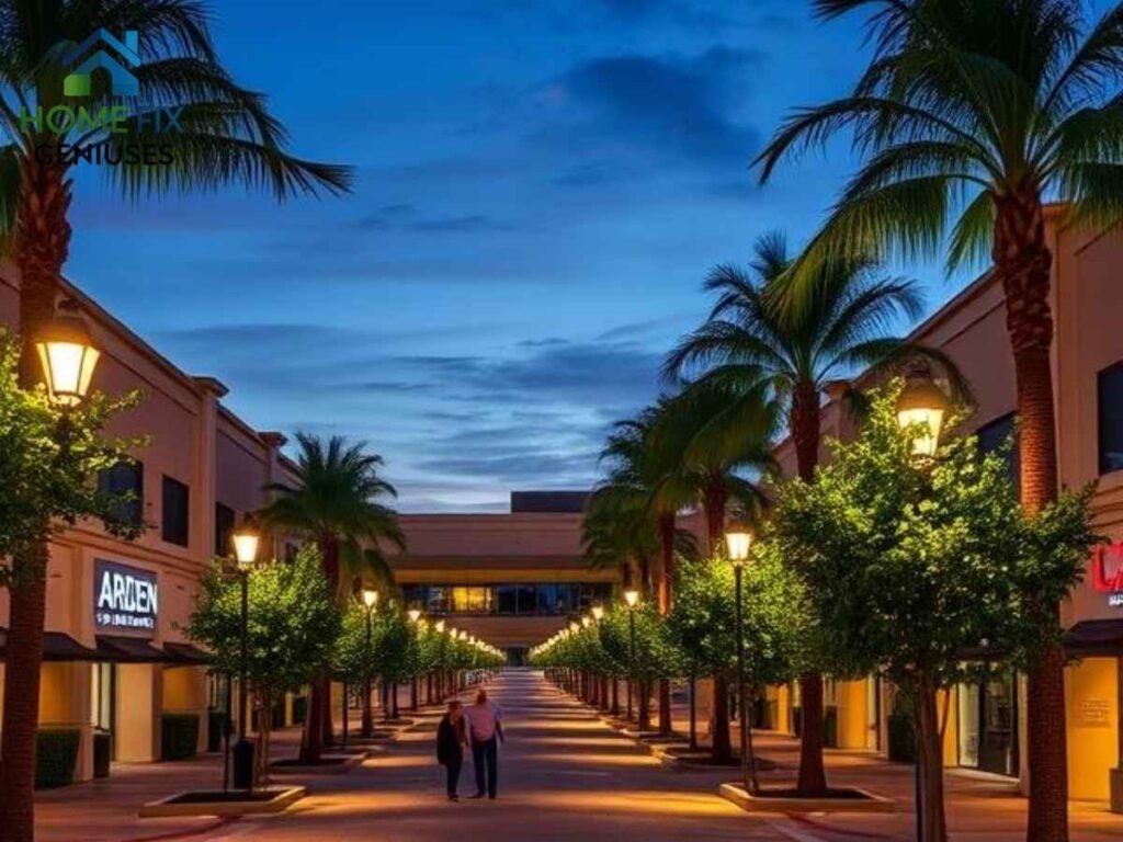 Illuminate Your Business: The Arden Fair Mall Outdoor Lighting Installation Guide for Los Angeles 1 Professional Arden Fair Mall outdoor lighting installation in Los Angeles at dusk
