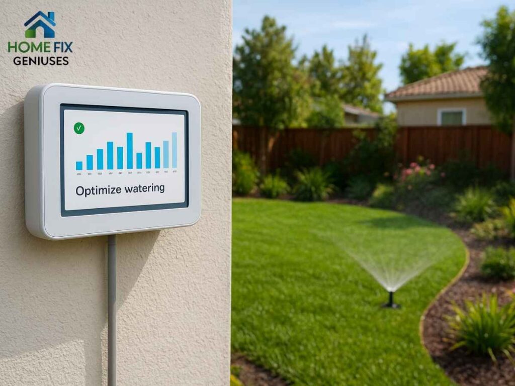 Sacramento County Smart Irrigation Controllers for Los Angeles Homeowners 1 Smart irrigation controller installed in a Los Angeles residential backyard optimizing water usage