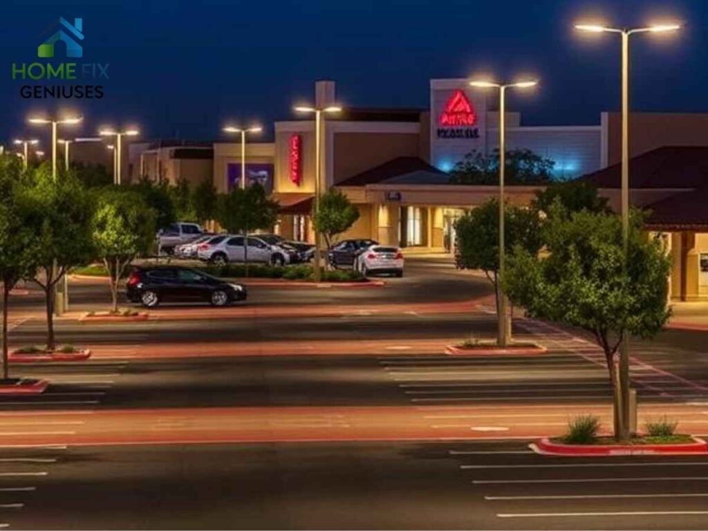 Arden Fair Mall Parking Lot Lighting: A Los Angeles Safety Revolution 1 LED parking lot lighting boosts safety at Arden Fair Mall in Los Angeles at night with energy-efficient fixtures