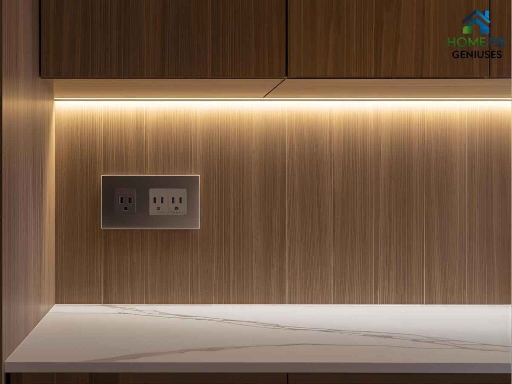 Smart electrical outlets upgrade in Los Angeles condo retrofit